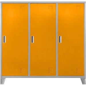 Carmen Метален шкаф Carmen CR-1605-3 JZ - сив / оранжев (3580179_2) - bay