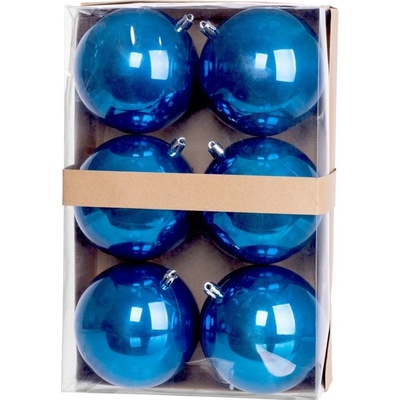 MagicHome Gule6 ks modré perleťové na vianočný stromček 10 cm