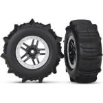 Traxxas колело 2.2/3.0", джанта SCT Split-Spoke сатенен хром, гума Paddle (2)