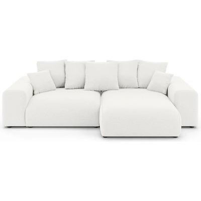 ROPEZ Бял разтегателен ъглов диван с място за съхранение (променлив) Luma - Ropez (Luma Naroznik L z f.spania Uniwersalna OT tk. Wind 02 ( Davis ))
