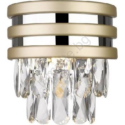 Zuma Line W0525-01A-V6B5 - Стенно осветително тяло NAICA, 1xG9/42W/230V, златисто/полирано хромово покритие (ZL0981)