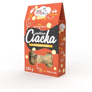 Syta Micha Бисквити за кучета с дивеч, кокос и кайсия Syta Micha Vanilla Cakes 100 г