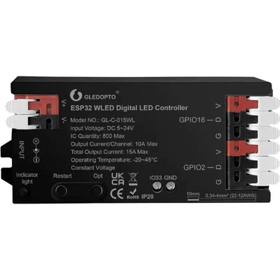 GLEDOPTO GL-C-015WL ESP32 WLED Digitální LED ovladač