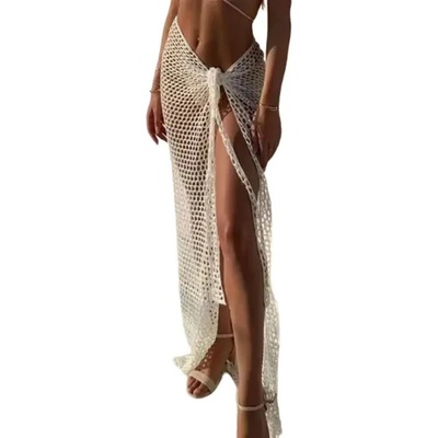 Amparo Miranda Dlhý plážový prehoz Fishing net S204 biela