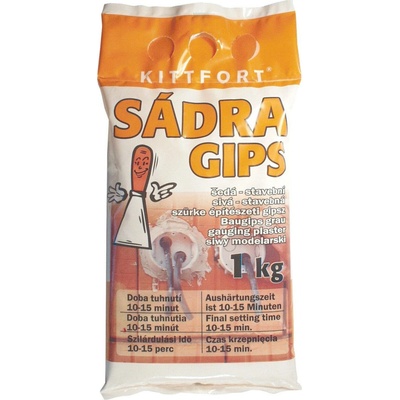 KITTFORT Šedá stavební sádra na zeď 1 kg