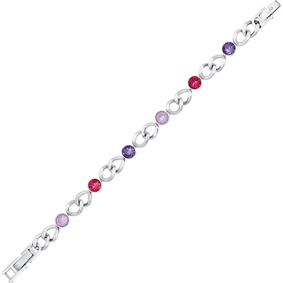 CRYSTalp Pôvabný náramok s kryštálmi Solara 22295.PIN.E