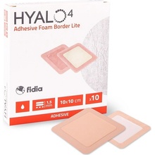 HYALO4 SILICONE ADHESIVE BORDER LITE FOAM DRESSING 5 x 5 cm ODLEHČENÉ ADHEZIVNÍ PĚNOVÉ KRYTÍ SE SILIKONEM A LE