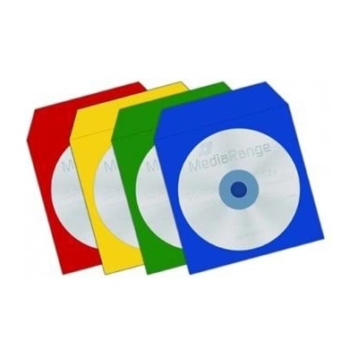 Farebná papierová obálka na 1CD 100ks/bal.s priehľ. okienkom, nelep. záložkou (CD Envelope)
