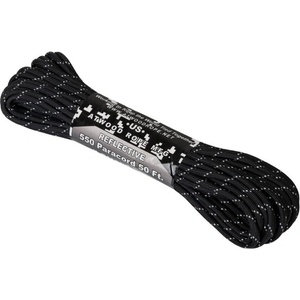 Helikon-Tex 550 Paracord светлоотразителен (50 фута) - черен (CD-PR5-NL-01)
