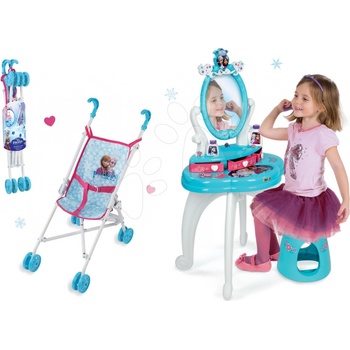 Smoby detský Kosmetický stolík a skladací kočík Frozen 320214 15