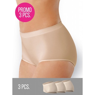 Intimidea Dámské kalhotky s vyšším pasem bezešvé 3PACK Culotte tělová