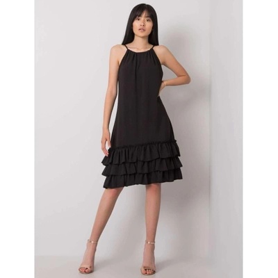 Dámske volánové šaty Routh CHA-SK-0932.91P black