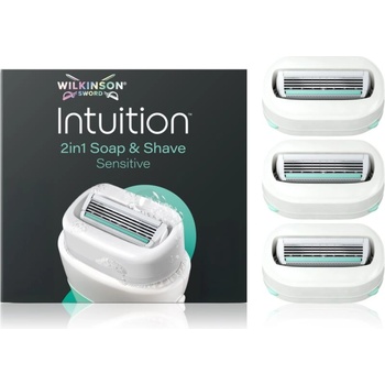Wilkinson Sword Intuition 2in1 Soap & Shave Sensitive Резервни остриета 3 бр