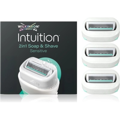 Wilkinson Sword Intuition 2in1 Soap & Shave Sensitive Резервни остриета 3 бр