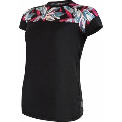 Sensor Helium dámský volný kr.rukáv černá/leaves