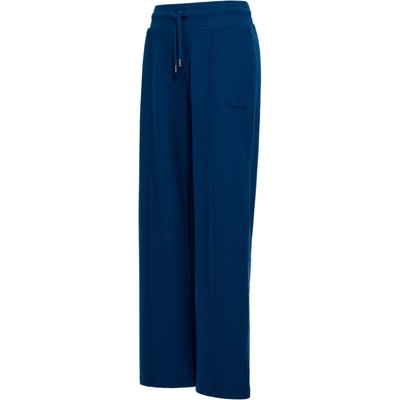 WOOLRICH COTTON FLEECE WIDE LEG PANT modrá