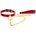 Taboom Bondage in Luxury O-Ring Collar and Chain Leash Red