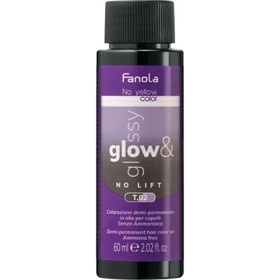 Fanola No Yellow Color Оцветяваща крем боя-тонер Glow & Glossy, T. 02, 60 ml