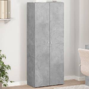 vidaXL Шкаф за документи, бетонно сив, 60x32x153 см, инженерно дърво (3276647)