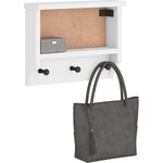 vidaXL Стенна закачалка за палта SANDNES Бяла 45x12x35 cm (4010453)