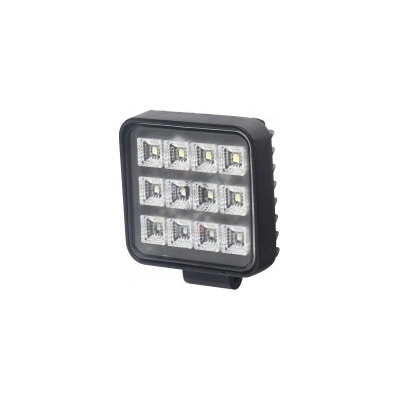 LED pracovní světlomet 12LED 12W čtverec 12/24 V s vypínačem