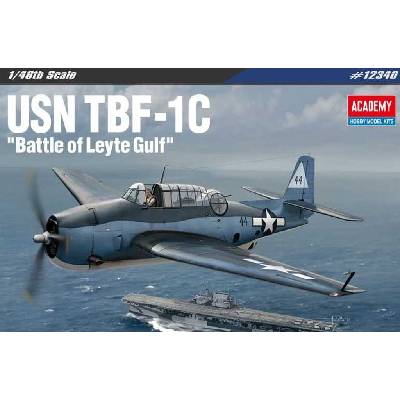 Academy USN TBF 1C Battle of Leyte Gulf Model Kit letadlo 12340 1:48