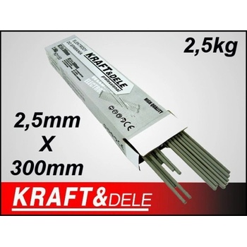 Elektrody rutilové 2,5x300mm 2,5kg, Kraft&Dele KD1153