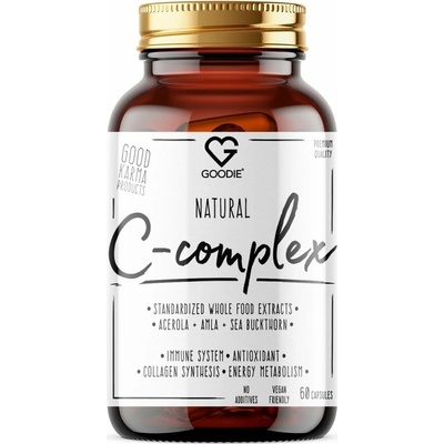 Goodie Natural Vitamin C-Komplex Celistvý BIO extrakt z Acerola & Amla & Rakytník NakoMIN 60 kapsúl