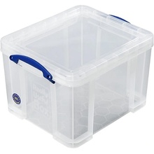 Really useful Products Ltd. Plastový úložný box 35 l s víkem transparentní