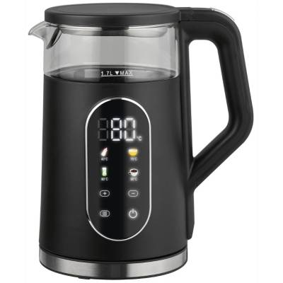 Memorysolution KAMI-CZ-010-28 стъклена кана за вода 1, 7 л, черна (KAMI-CZ-010-28)