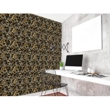 DIMEX ART s. r. o Луксозна флизелинова тапета черни класически орнаменти