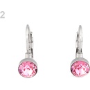 Swarovski Elements náušnice 2 209 rose