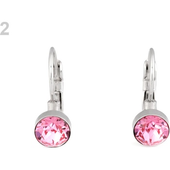 Swarovski Elements náušnice 2 209 rose