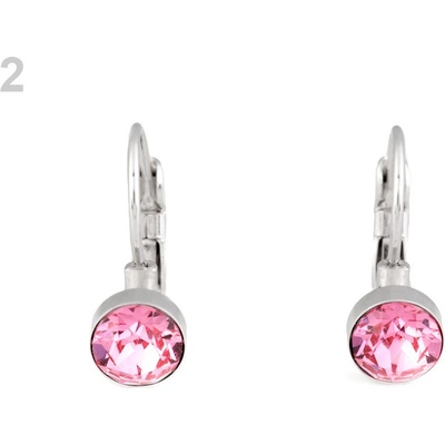 Swarovski Elements náušnice 2 209 rose