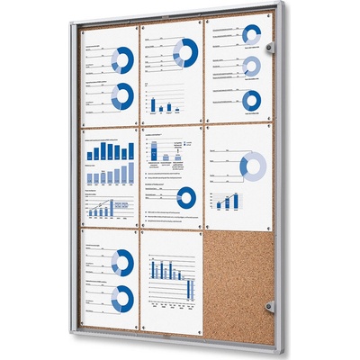 Jansen Display Interiérová vitrína Economy 9 x A4 711 x 963 mm