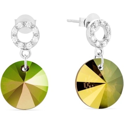 Spark se Swarovski Elements penízek Iridescent Green 13392