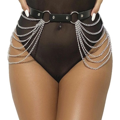 Subblime Fetish Leather Chainbelt Black