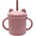 Lorelli Силиконова чаша с дръжки и сламка Lorelli - Natural, Deep Pink