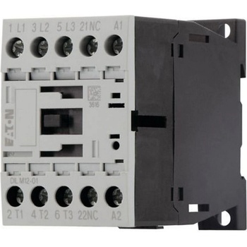 Eaton Контактор EATON DILM12-01(24VDC), 276880 - 3 полюса, 380 V 400 V 5, 5 kW, 1 NC, 24 V DC, DC работа, Винтови клеми (276880)