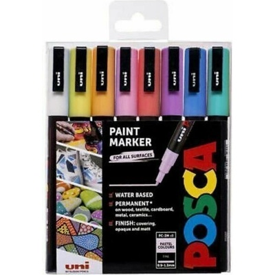 Posca Sada akrylových popisovačů 0,9-1,3 mm - pastelové barvy 8 ks