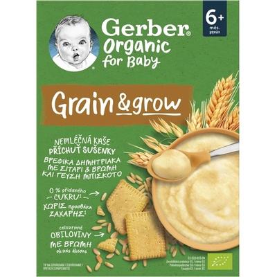 Gerber Organic for Baby Nemléčná kaše pšeničně-ovesná sušenky 200 g – Zboží Dáma
