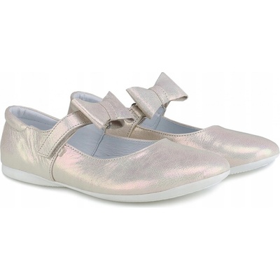 Emel e2703me kožené balerínky mašle suchý zip