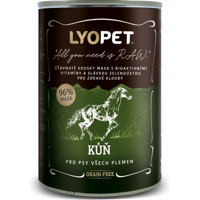 Lyopet Adult 96% Koňské maso 400 g
