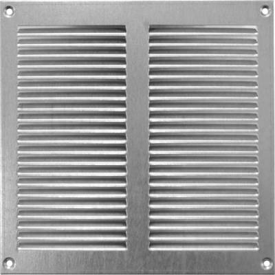 Ventishop KVMp 200x200 kovová hranatá větrací mřížka se síťkou, pozink. ocel