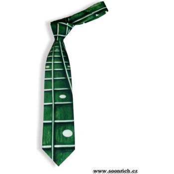 Soonrich kravata zelená hmatník kytary kor011