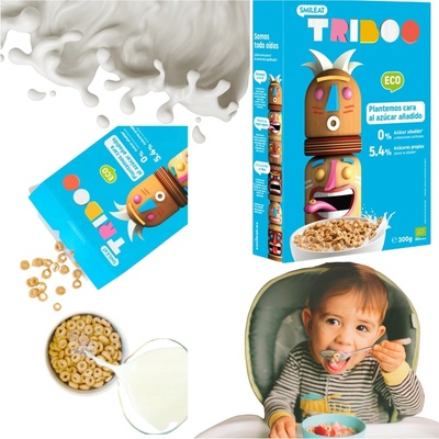 Smileat Cereálne krúžky bez pridaného cukru BIO 300 g