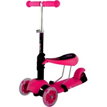 Werk Mini Scooter se svítícími LED koly růžová