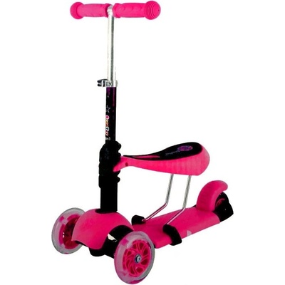 Werk Mini Scooter se svítícími LED koly růžová