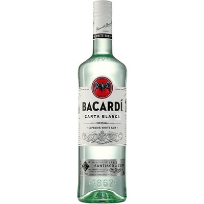 Bacardi Carta Blanca 37,5% 1 l (čistá fľaša)