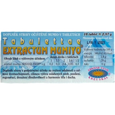Dr. Drozen Mumiyo tabulettae extractum 2,87 g 10 tablet